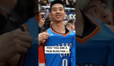 Russell Westbrook’s superfan wears all his jerseys at once