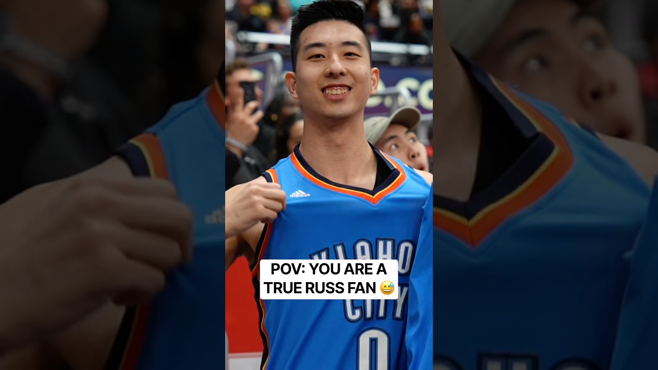 Russell Westbrook’s superfan wears all his jerseys at once
