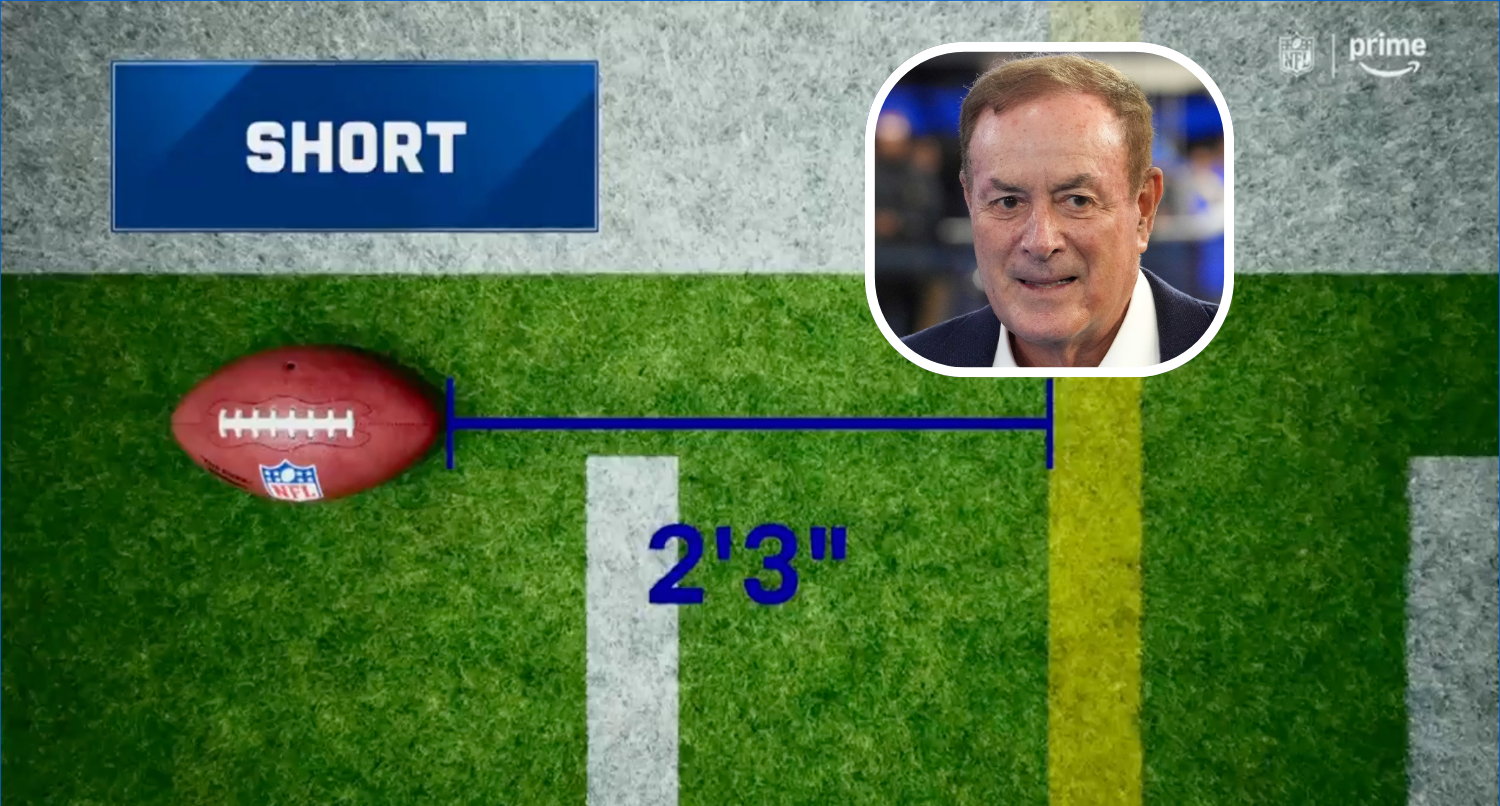 Al Michaels is not a fan of NFL's virtual measurement system