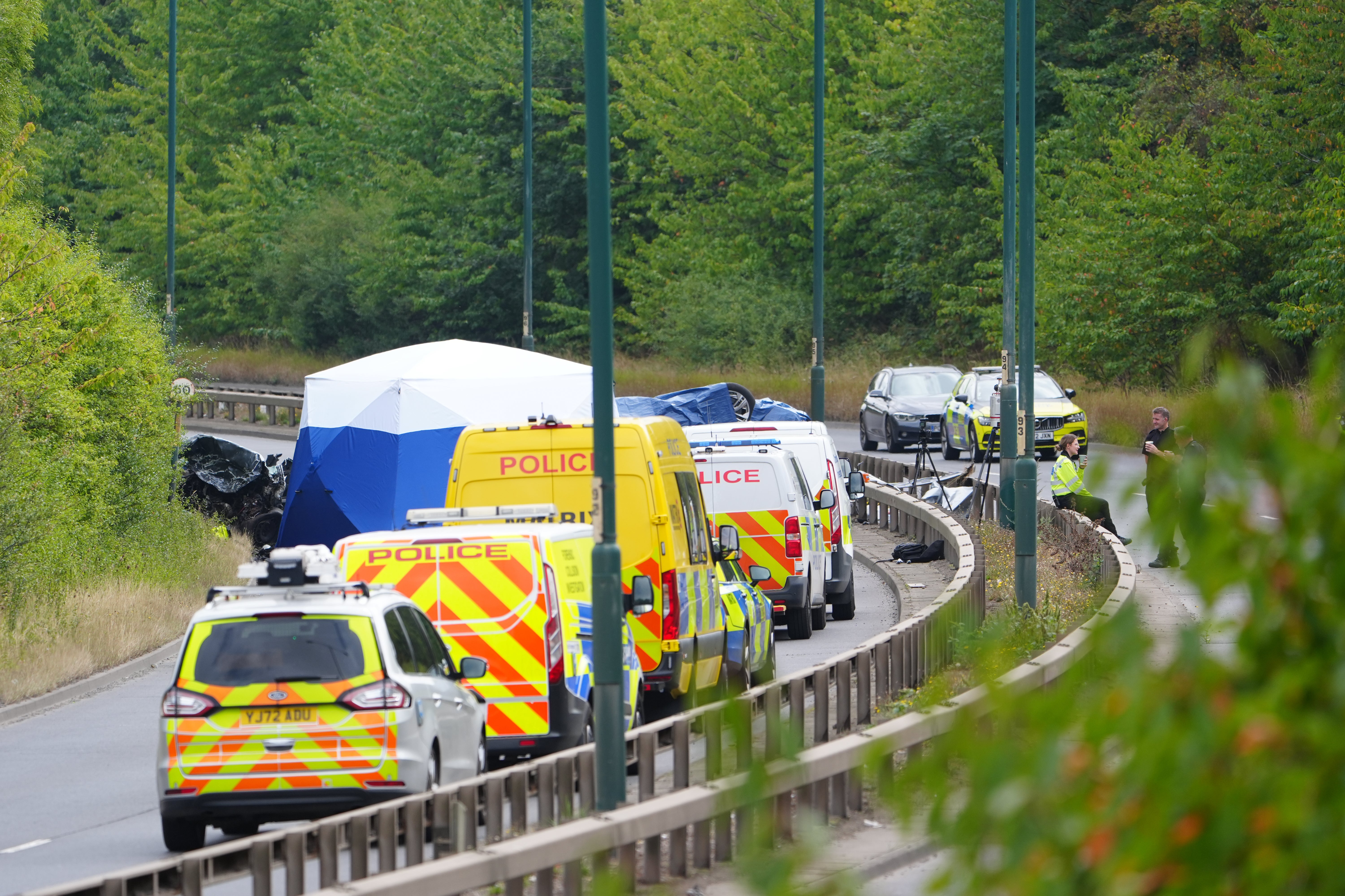 Seven people were killed in the crash on the A66 (Owen Humphreys/PA)