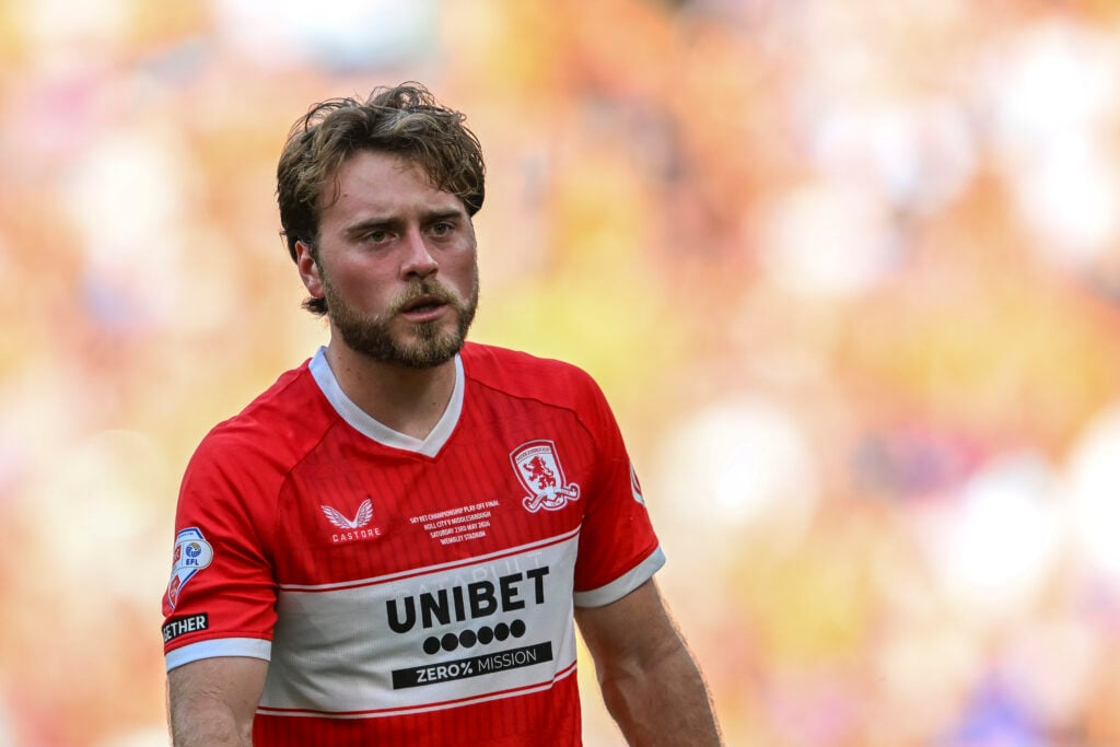 Aidan Morris of Middlesbrough is seen after the final whistle of the Sky Bet Championship Play Off Final match between Hull City and Middlesbrough