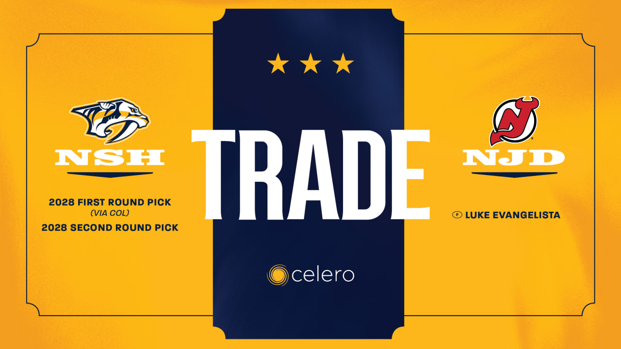 Predators Acquire First-Round and Second-Round Picks in 2028 NHL Draft From New Jersey