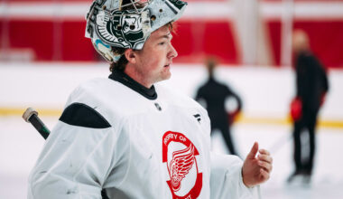 Augustine getting closer to landing in net with Red Wings