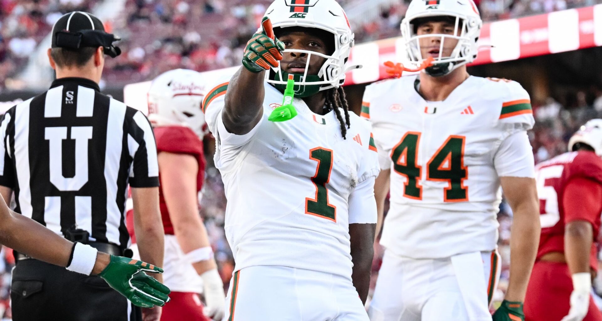 AP Player of the Week: Miami's Toney set school receiving record with 234 yards against Stanford