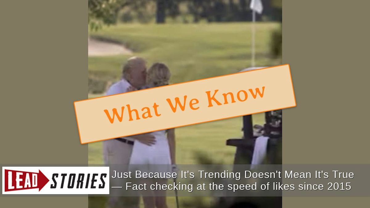 Fact Check: Trump Kissing Woman, Possibly Natalie Harp, on Golf Course -- What We Know