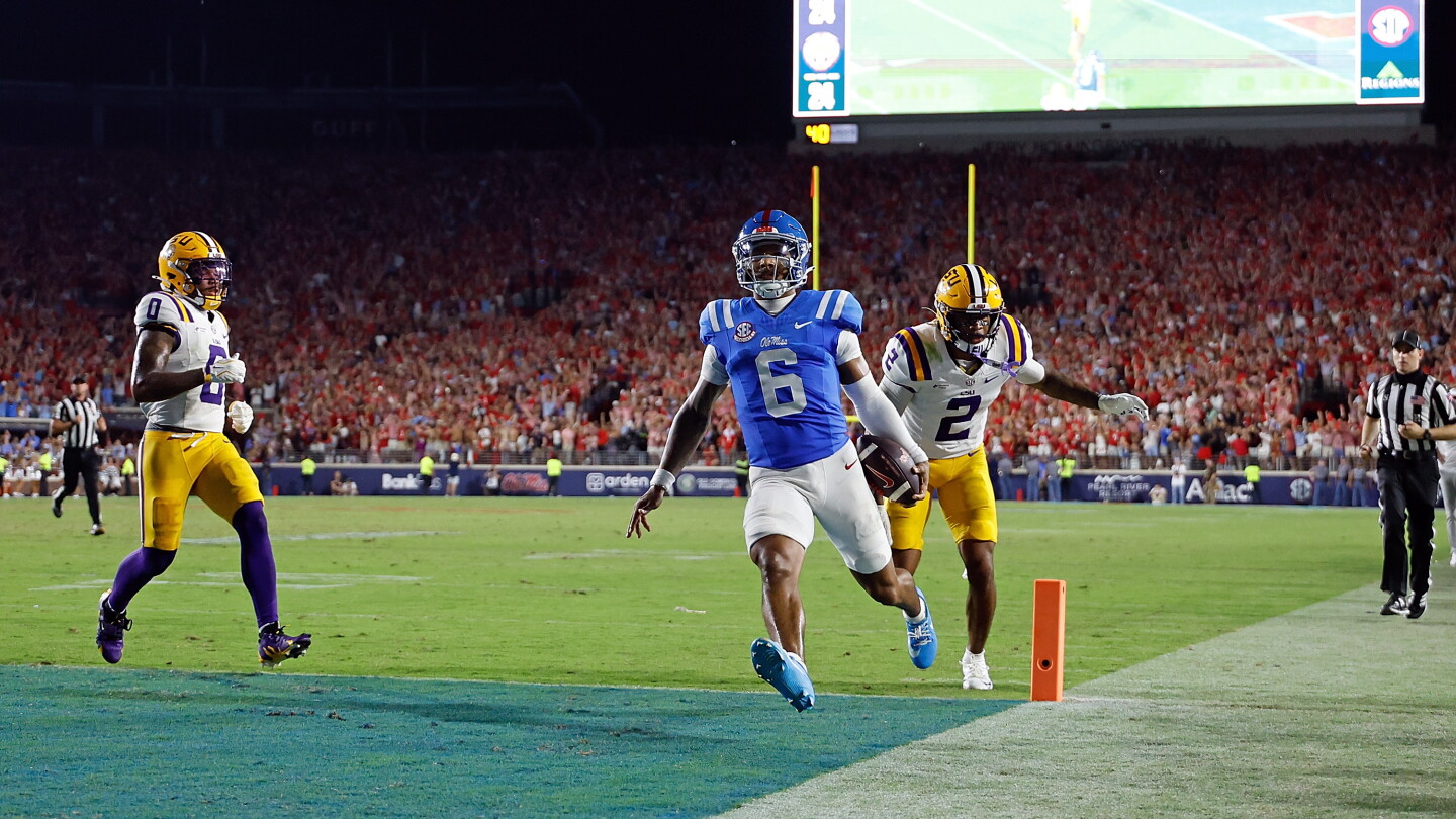 Trinidad Chambliss shows NFL talent in leading Ole Miss to win over LSU