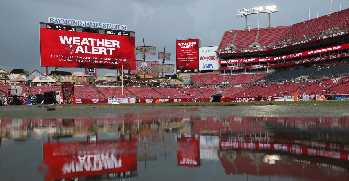 Browns vs Bucs could threaten the NFL’s weather delay record