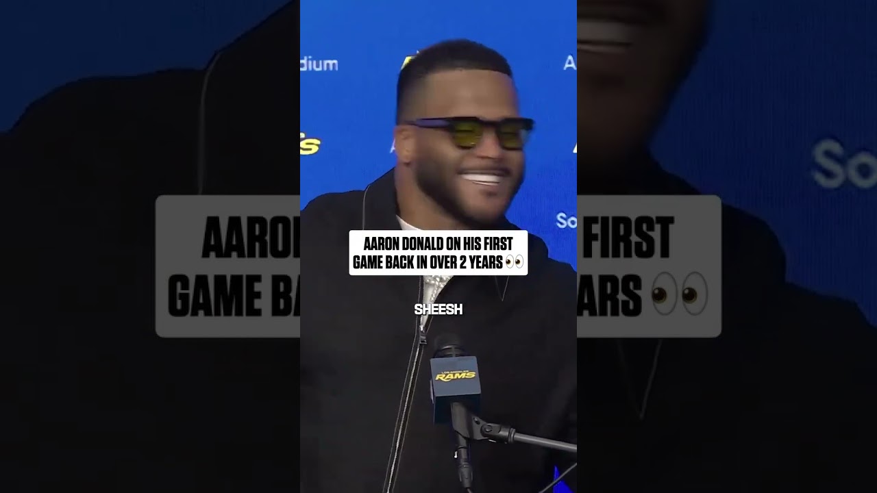 Aaron Donald says hes a TAD BIT sore 😂