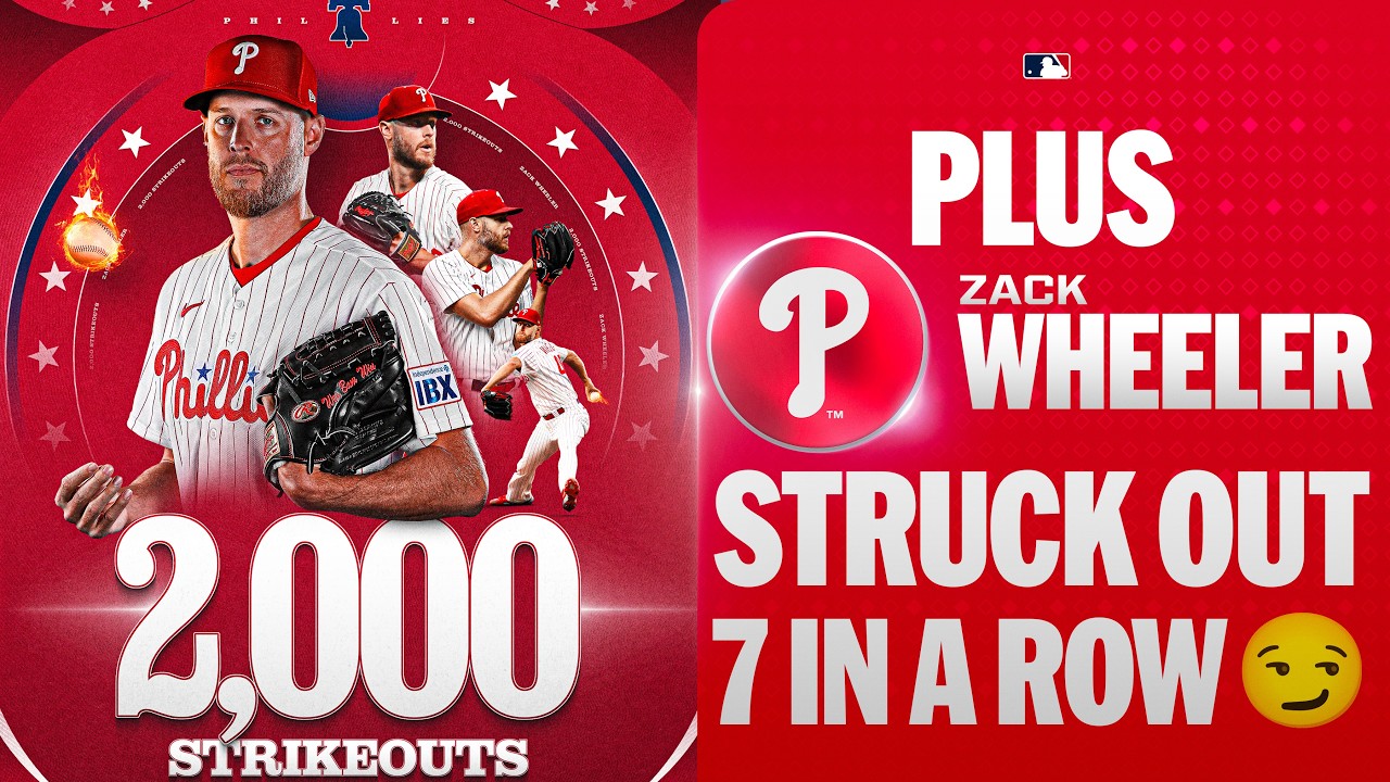 Zack Wheeler becomes the 10th active pitcher to collect 2,000 career strikeouts! 😤 | MLB Highlights