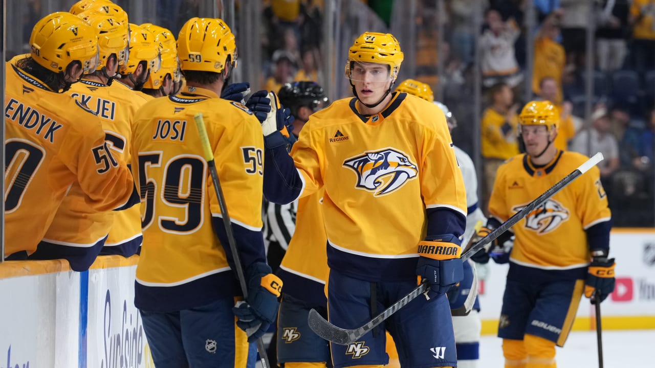 Wood, Nilsson Lead Preds to Overtime Victory Against Lightning
