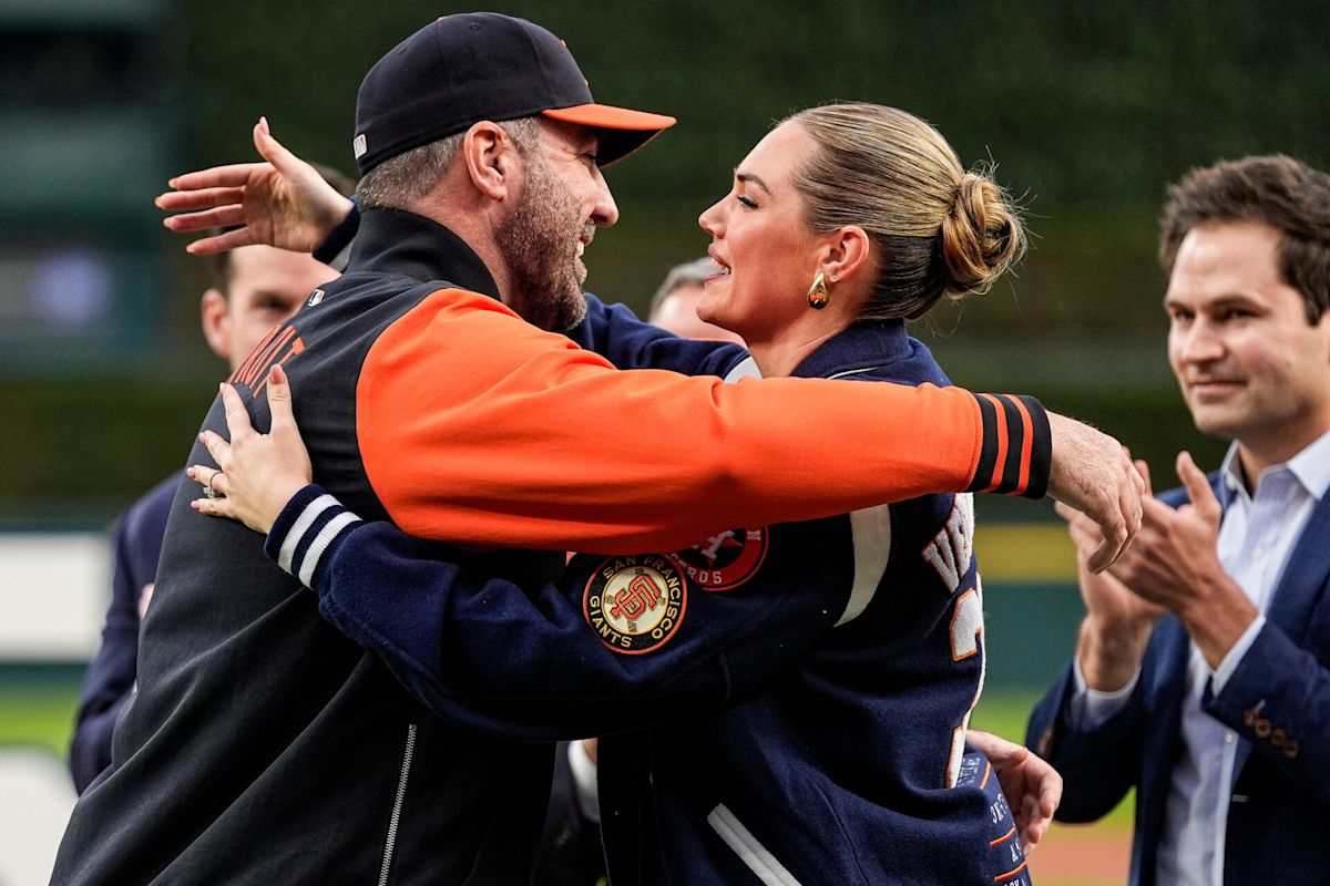 Kate Upton, daughter join Justin Verlander for perfect sendoff to MLB career
