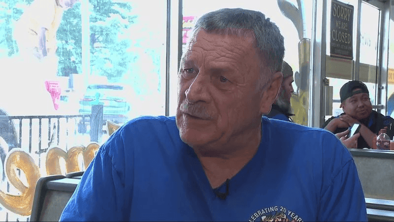 SEPT. 1, 2026 - Robert Pressley, the owner of Celebrity’s Hotdogs on Brevard Road and a former NASCAR driver, talks with News 13 about Dave Marcis. (Photo: WLOS Staff)