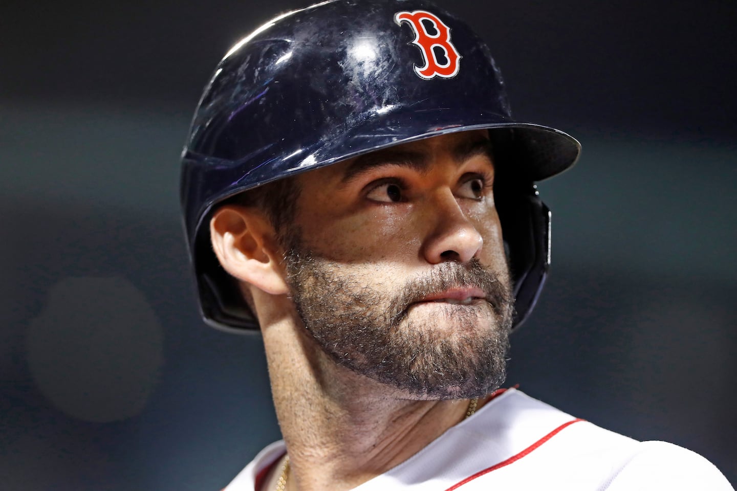 J.D. Martinez played five of his 14 major league seasons with the Red Sox, winning a World Series with the team in 2018.