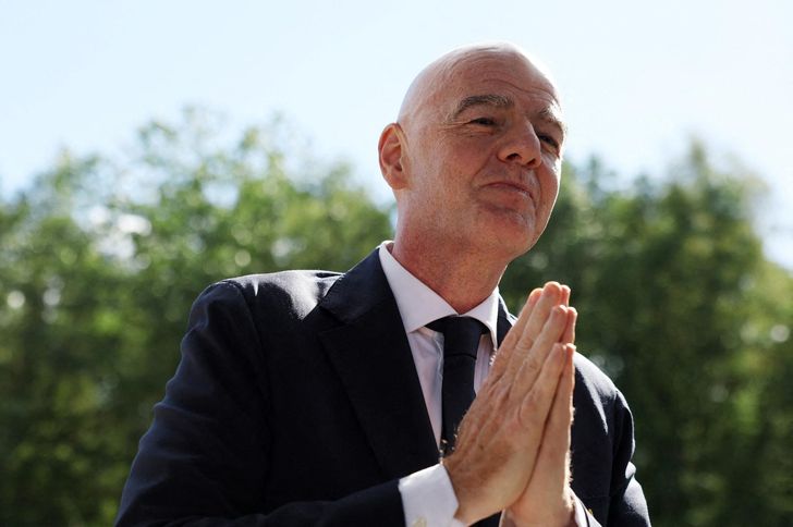 2026 FIFA President Gianni Infantino arrives at the FIFA Under-20 Women's World Cup Group A match bewteen Poland and Argentina in Katowice, Poland, Saturday. Reuters-Yonhap