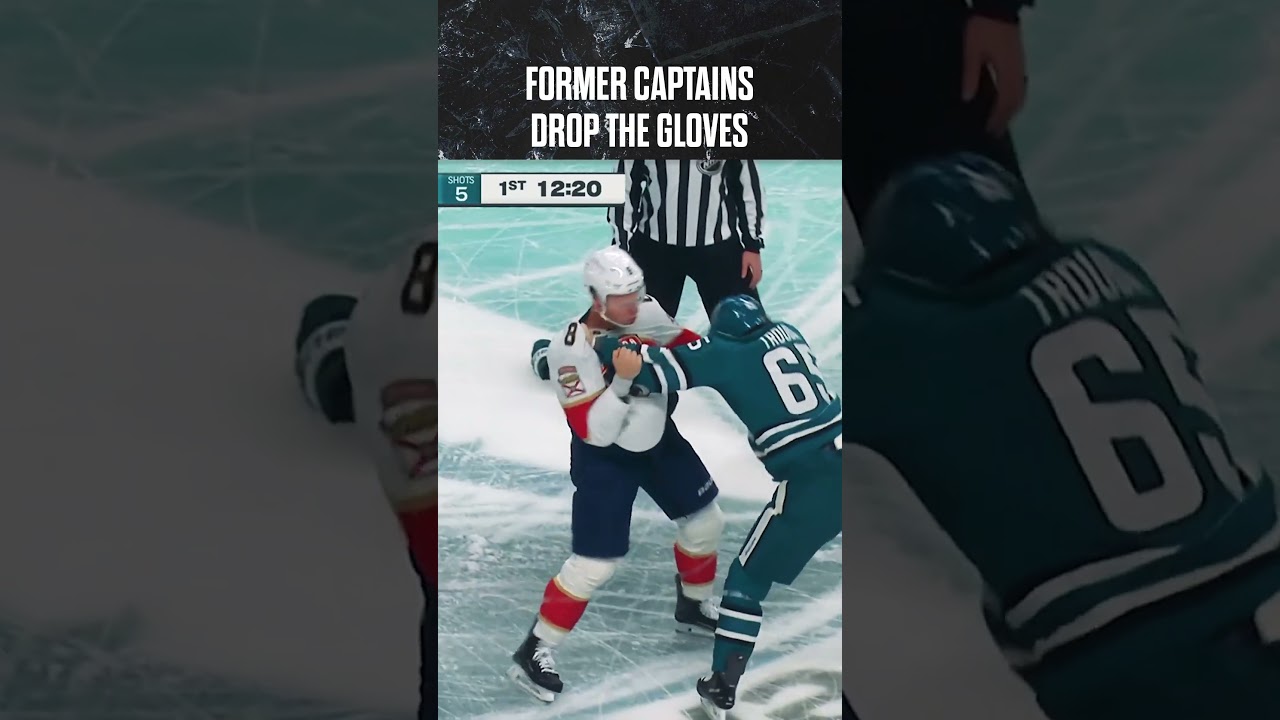 Trouba and Tkachuk drop the gloves!
