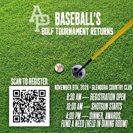 APU Baseball Announces Return of Annual Golf Tournament Fundraiser