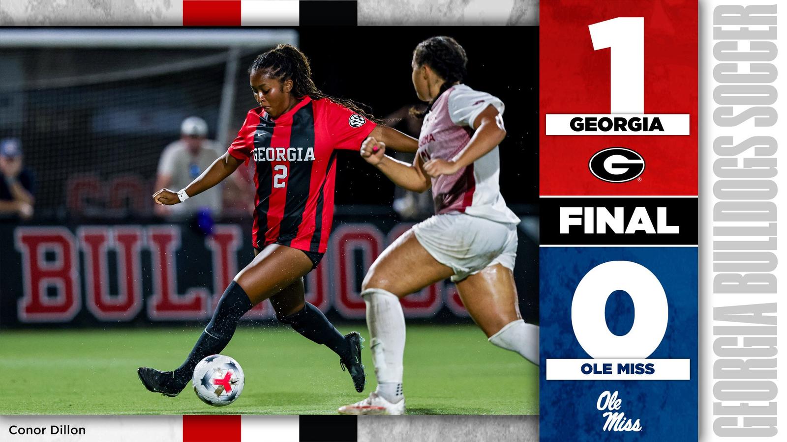 Georgia Blanks Ole Miss, 1-0, for Second Straight Win