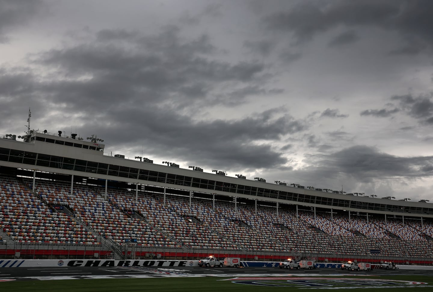 Dreary skies and a wet track canceled Saturday practice and qualifying for the NASCAR Cup Series Bank of America 400 at Charlotte Motor Speedway in Concord, N.C.