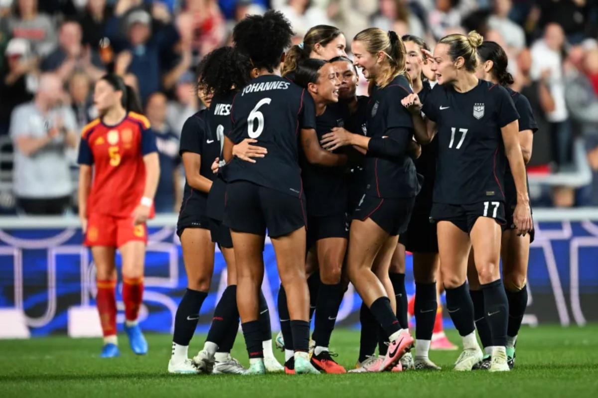 US women erase two-goal deficit to tie World Cup champion Spain
