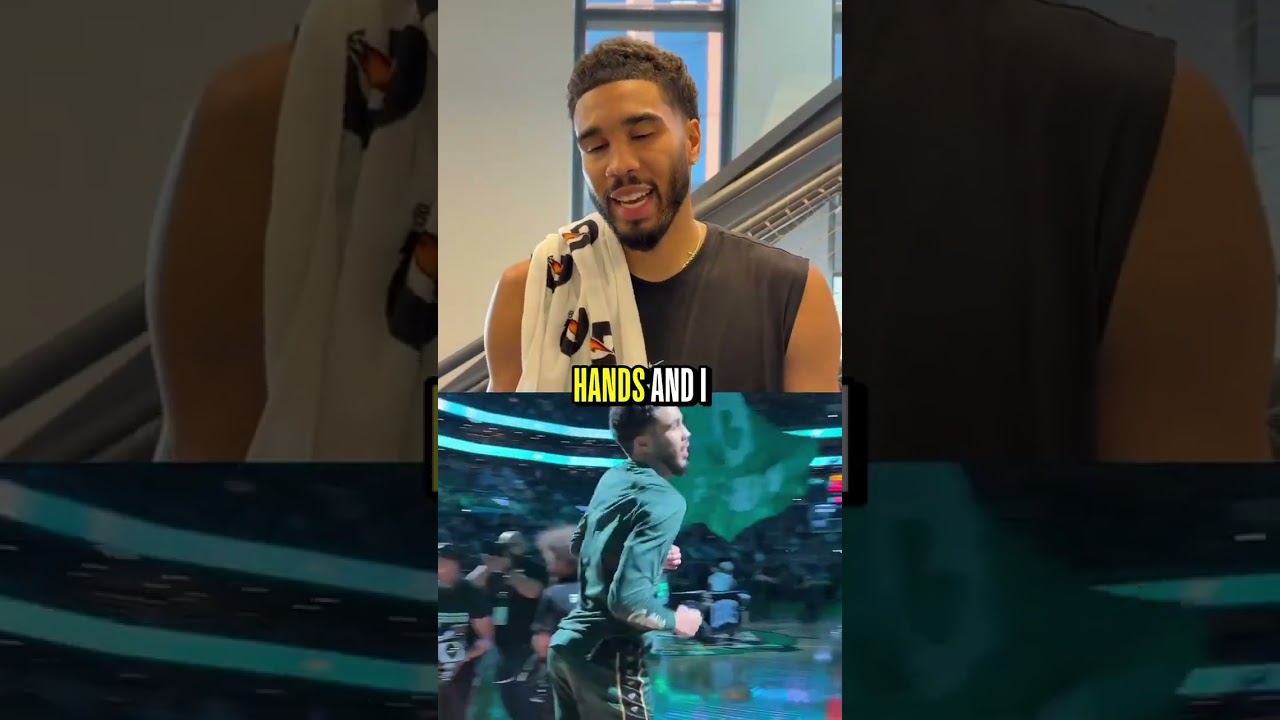 Tatum tuned up his pregame ritual with Deuce this preseason 🤝☘️