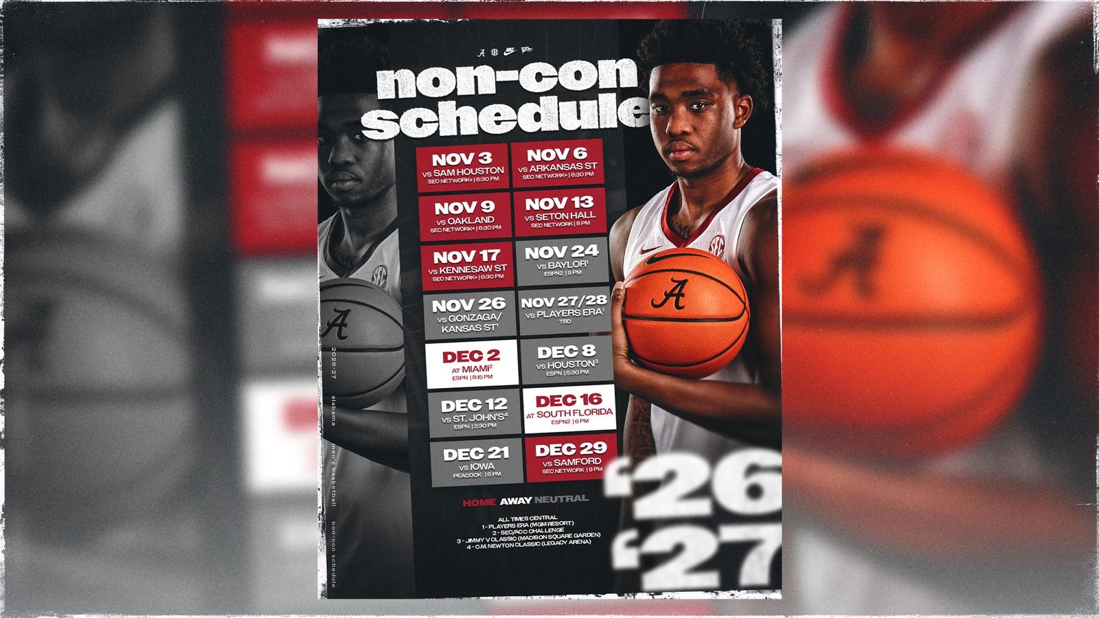 Men’s Basketball Announces TV Times and Networks