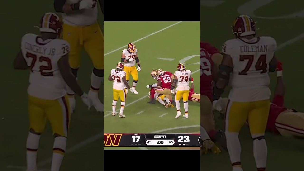49ERS WALKOFF SACK