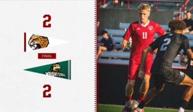 MEN'S SOCCER SALVAGES ROAD RESULT AT WRIGHT STATE IN 2-2 DRAW