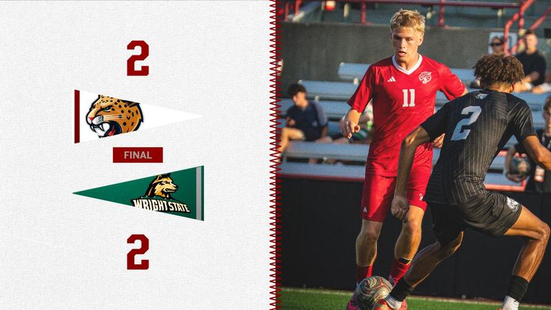 MEN'S SOCCER SALVAGES ROAD RESULT AT WRIGHT STATE IN 2-2 DRAW