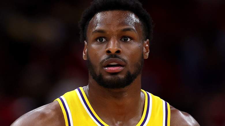 Bronny James #9 of the Los Angeles Lakers