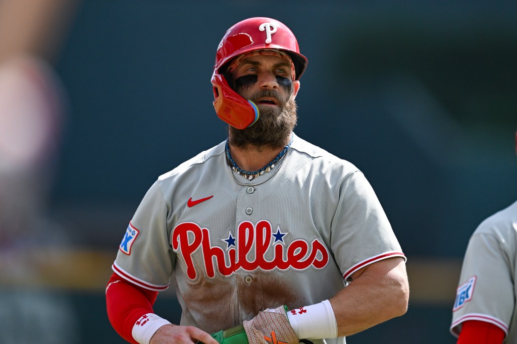 Bryce Harper and the Phillies haven't won a playoff series since 2023. 